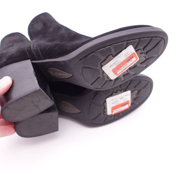 Born Women's Olivia Suede Leather Ankle Heeled Boots Side Zip Size 8M Black - Picture 6 of 8